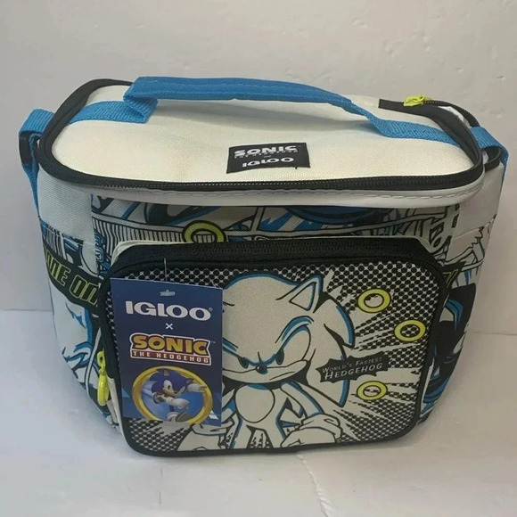 Sonic The Hedgehog Square Bag Insulated Lunch Cooler New - Picture 10 of 10